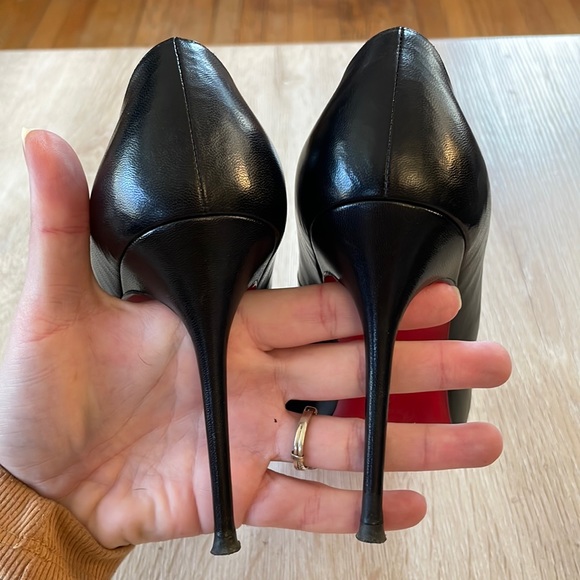 Louboutin Fifi 100MM Black Kid Leather - 37.5 - Picture 4 of 9